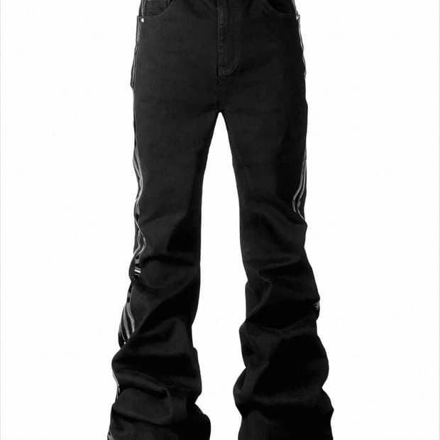 Black Venom Coated Bootcut Denim