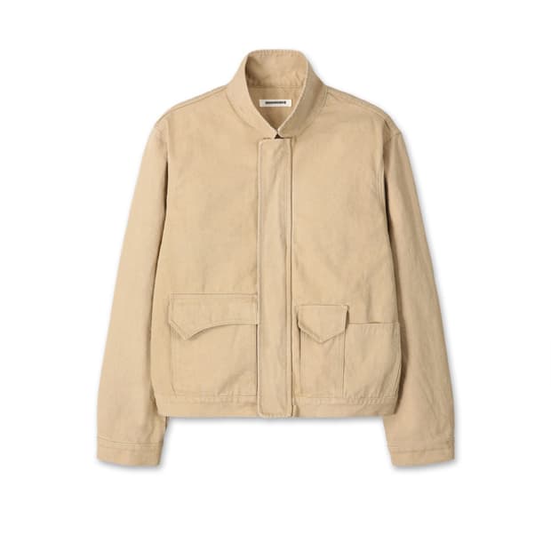 High Neck Oblique Pocket Jacket