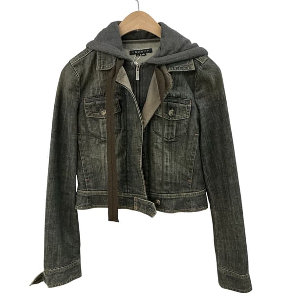 띠어리 데님 후드 자켓