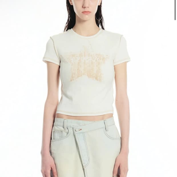 [새 제품] CERRIC 로고 포인트 그래픽 반팔 티셔츠