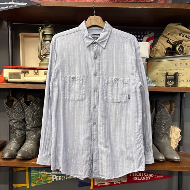 00s 파타고니아 오가닉코튼 지오매트릭 자카드 패턴셔츠 N964