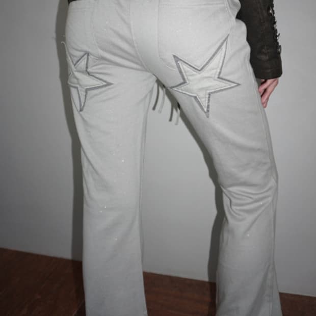 Glitter Boots Cut Sweatpants Sage