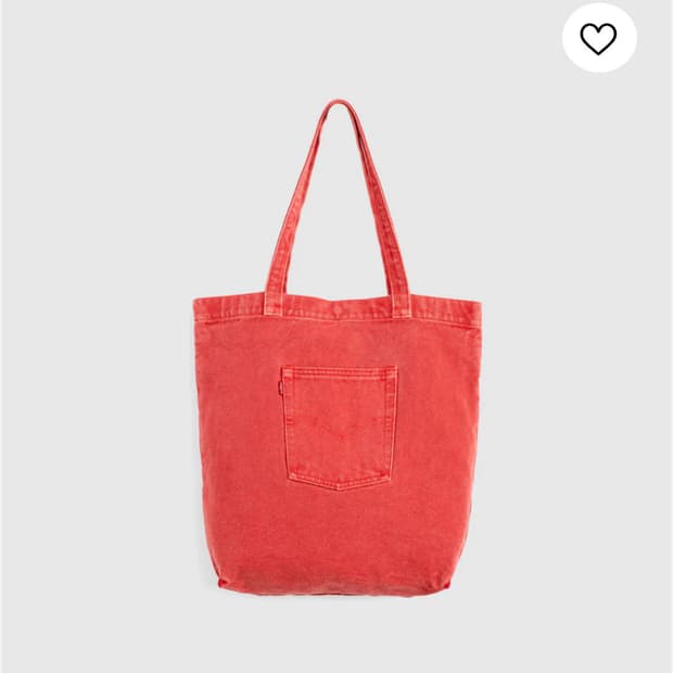 리바이스 레드 데님 토트백