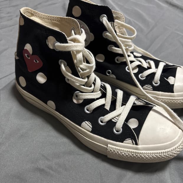 꼼데가르송X컨버스 도트 하이