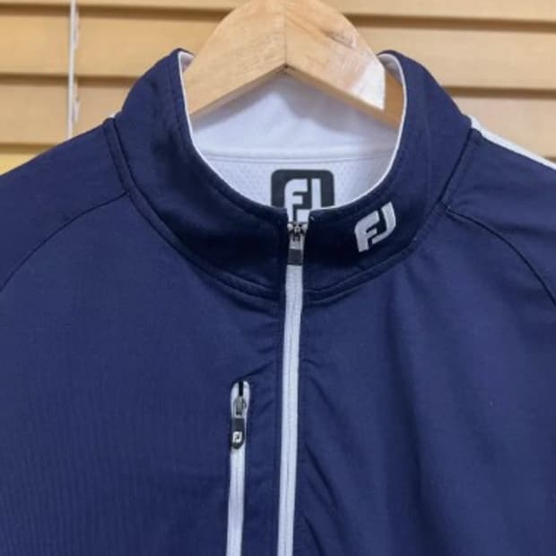 풋조이FJ 남성 반집업골프티셔츠