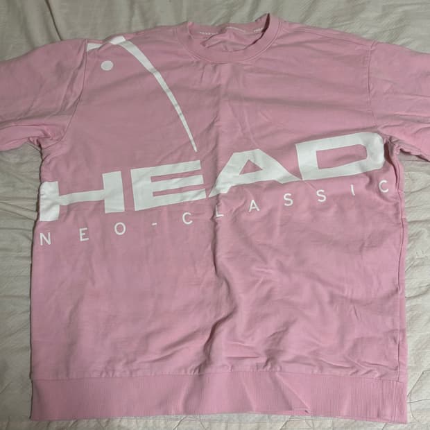 HEAD 테니스 핑크 맨투맨