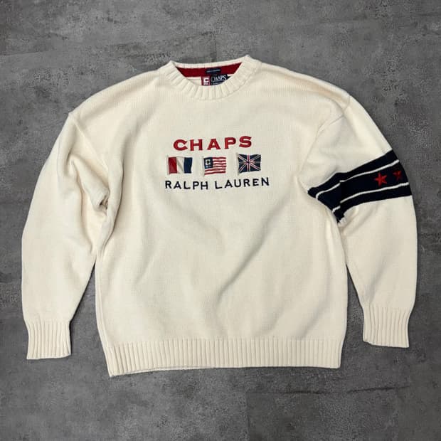 90s CHAPS 챕스 랄프로렌 아이보리 니트 스웨터