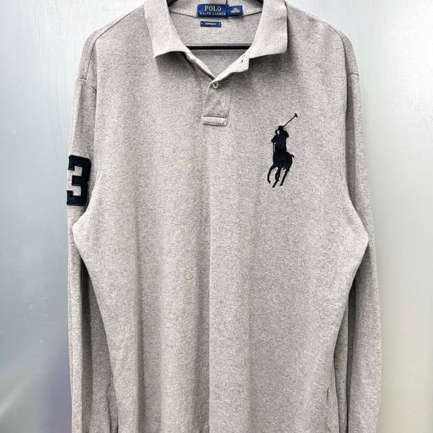 Polo 폴로 랄프로렌 그레이컬러 빅 포니 롱 슬리브 셔츠