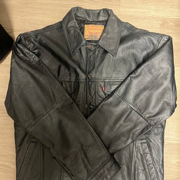 리바이스 레더 트러커 자켓