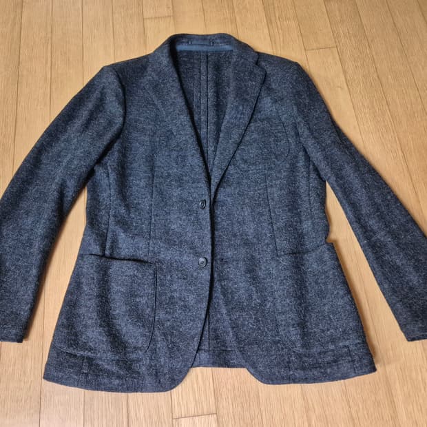 유니클로 그레이 울 자켓