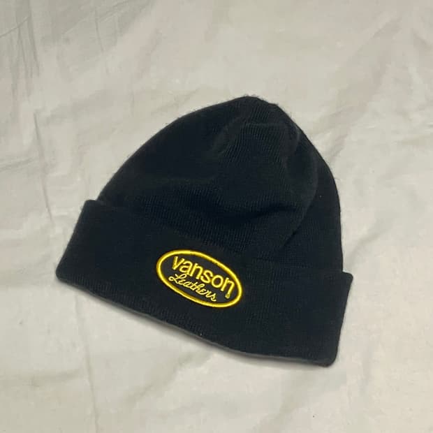 Vanson Leather 밴슨 패치로고 비니 블랙