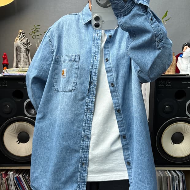 칼하트 데님셔츠