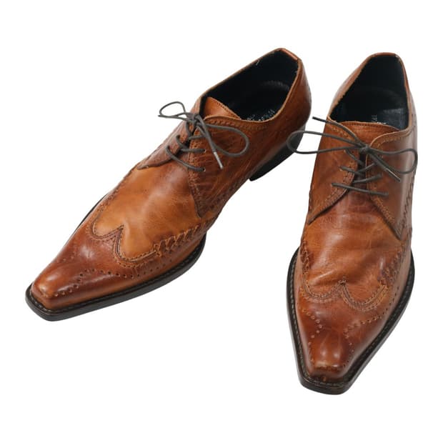 훕데두 Whoop-de-doo 빈티지스퀘어토 레더 윙팁 더비 슈즈