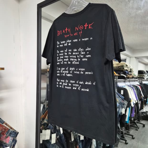 Death Note 류크 'How to Use It' 그래픽 티셔츠