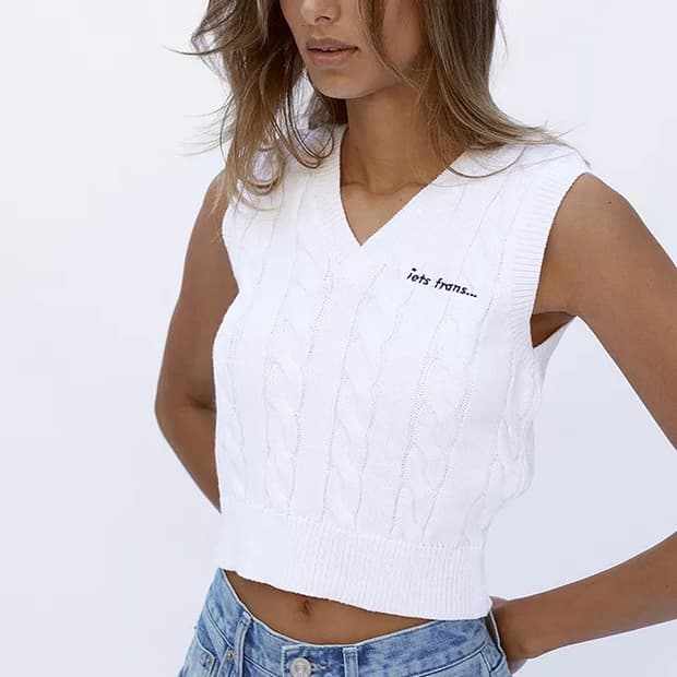 얼반아웃피터스 iets frans 니트 베스트 케이블 조끼