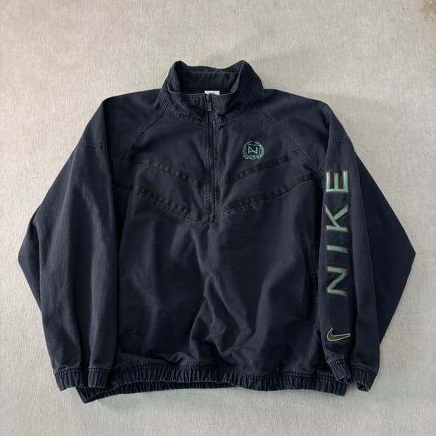 100 나이키 신형 코튼 빅로고 아노락 자켓 