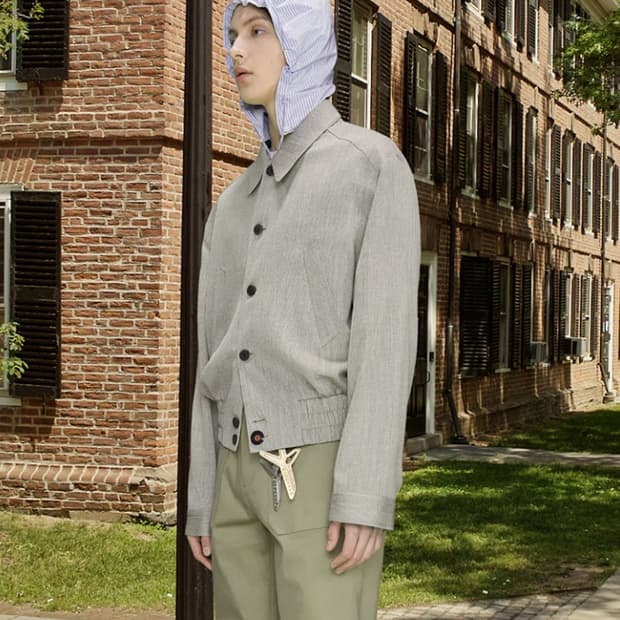 STU 스트라이프 밴딩 자켓