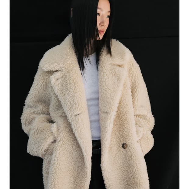 모노하 테디 퍼 자켓