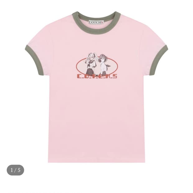 COTCHS  GGIRLS RINGER TEE PINK
