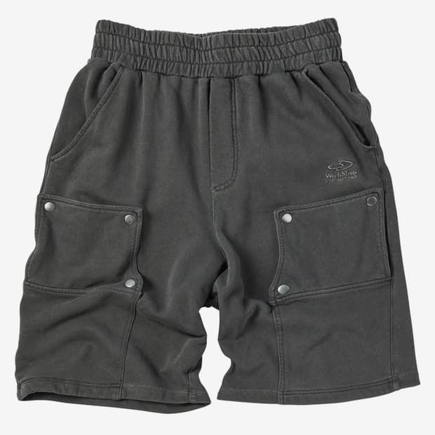 트래블 피그먼트 카펜터 쇼츠 반바지 블랙 차콜 S