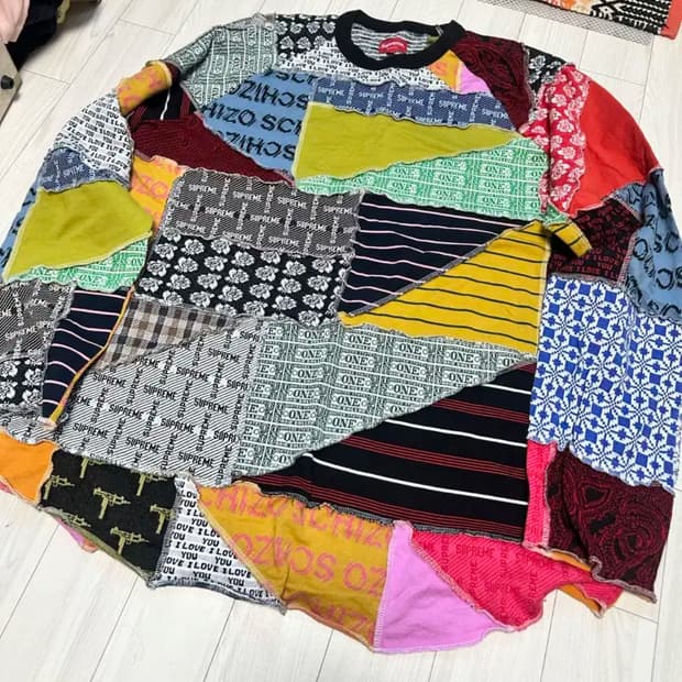 슈프림 패치워크 롱슬리브