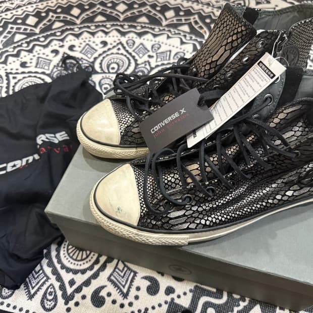 John Varvatos x Converse snake high zip