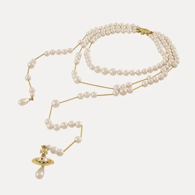 Vivienne Westwood Pearls Broken Long