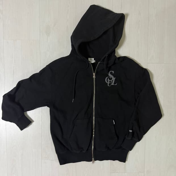 스컬프터 블랙 후드집업