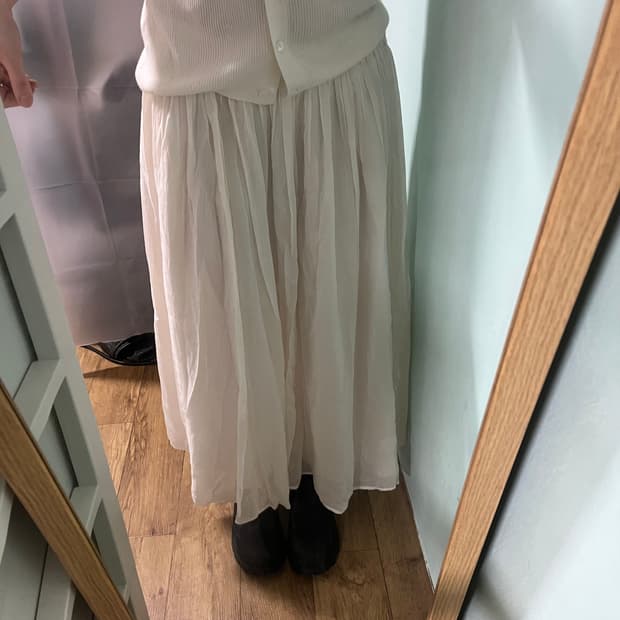 United arrows 유니티드 야로우즈 코튼 플레어 롱 스커트 