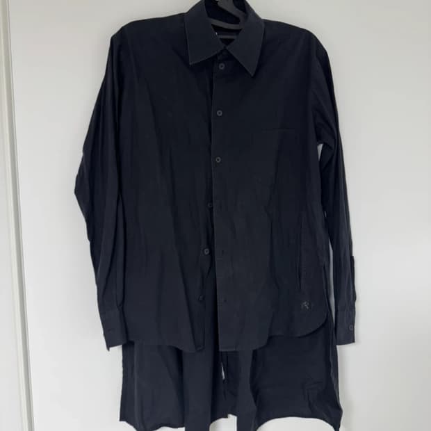 Y-3 블랙 롱 셔츠