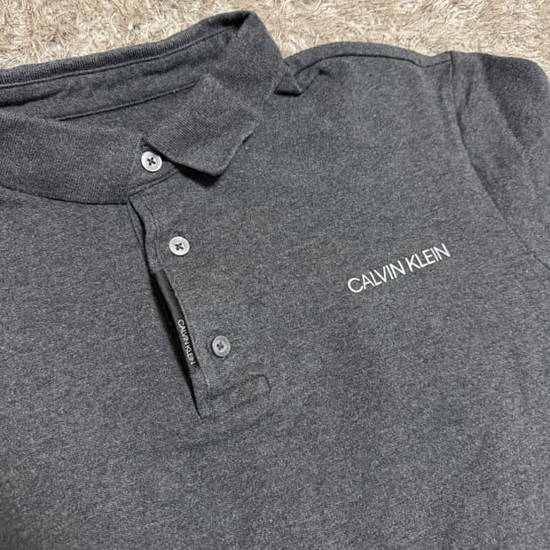 [XL] 캘빈클라인 반팔 카라티 그레이