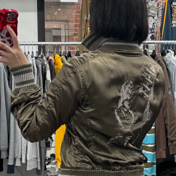 히스테릭 글래머 Rock 블루종 자켓