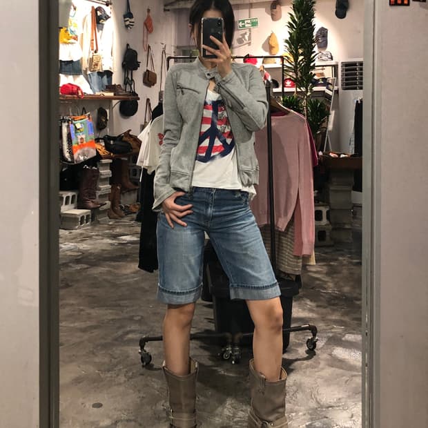 [2429]Back number gray jacket