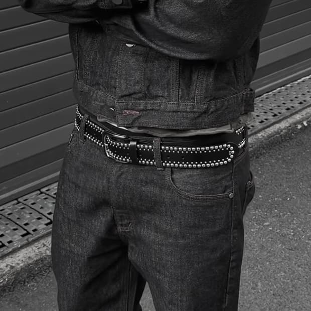 [Unisex]나노 스터드 웨스턴 찡 벨트