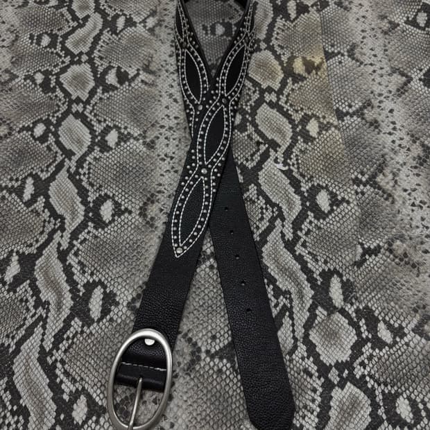 “Vintage” Western Studded Brown Belt