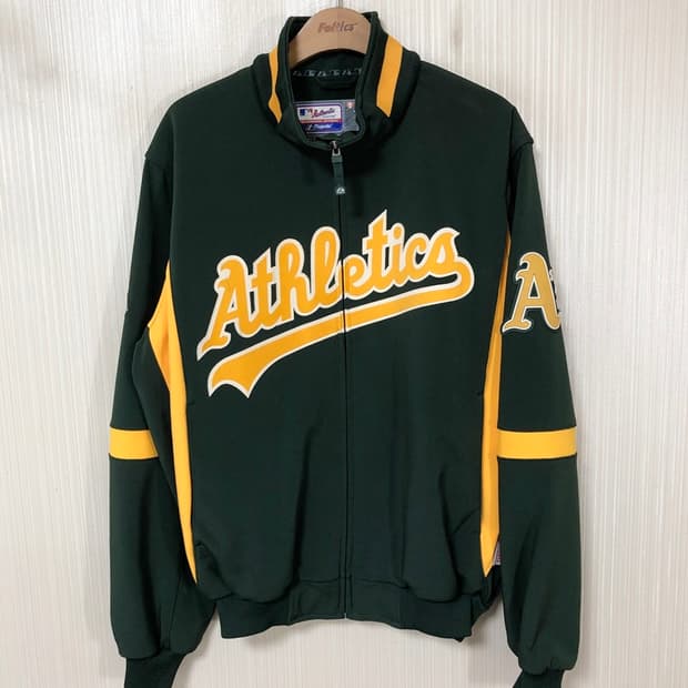 MLB 마제스틱 THERMA BASE 오클랜드어슬레틱스 어센틱자켓 M