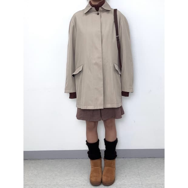 빈티지 연베이지 코트 점퍼