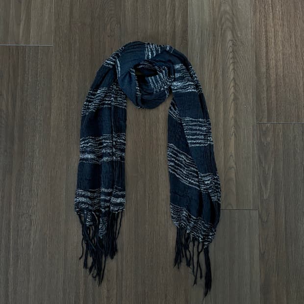 Black & White Stripe Scarf
