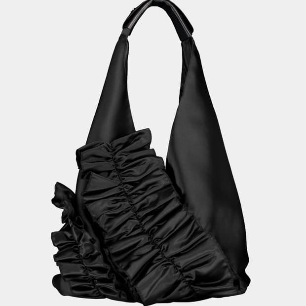 생긴스튜디오 오리가미 러플백 블랙