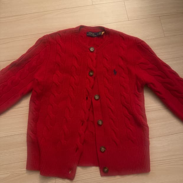 폴로 케이블 울 캐시미어 가디건