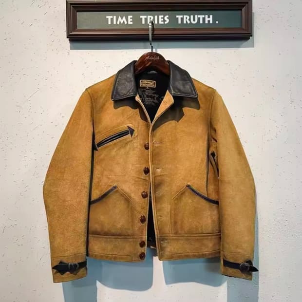 제도 cidu 스웨이드 웨스턴 가죽 자켓 rrl 더블알엘