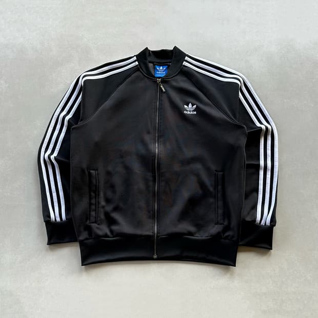 [2XL]아디다스 트레포일 블랙 트랙탑 져지