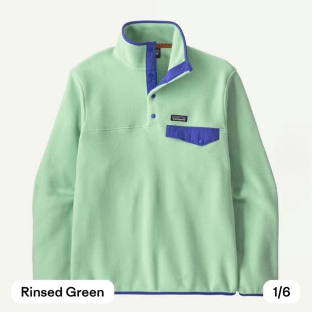 파타고니아 신칠라 풀오버 스냅티 린스드 그린 새상품