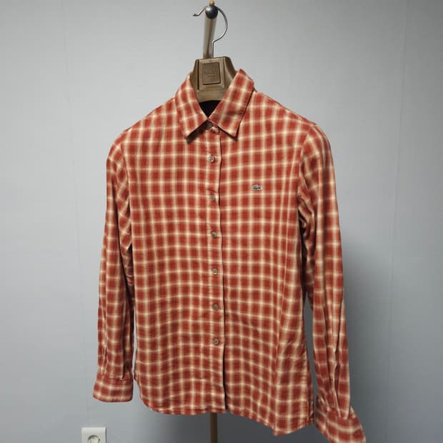 90 ) 라코스테 여성 클래식 체크셔츠