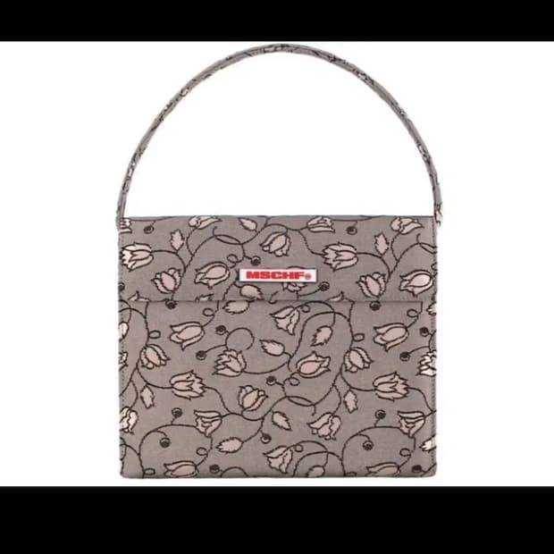 미스치프 이브닝백 자카드 플라워