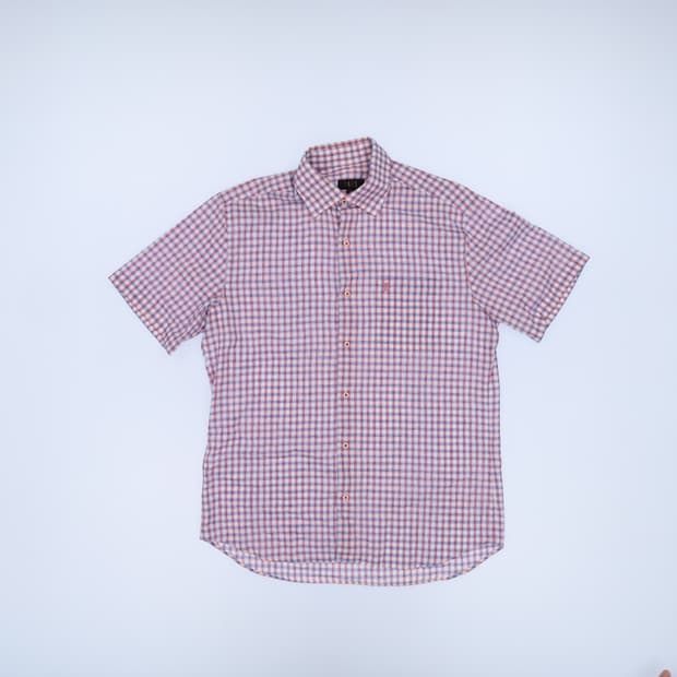 95 닥스 체크 반팔 셔츠 0722H2