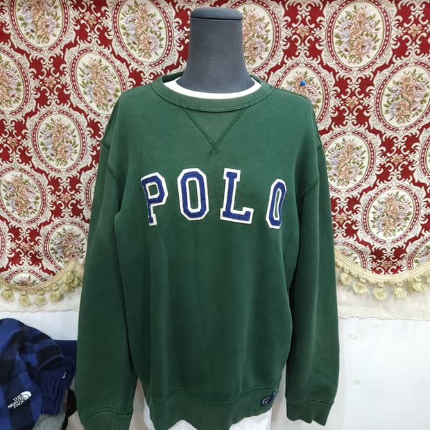 폴로 랄프로렌 빈티지 패치 기모 맨투맨

