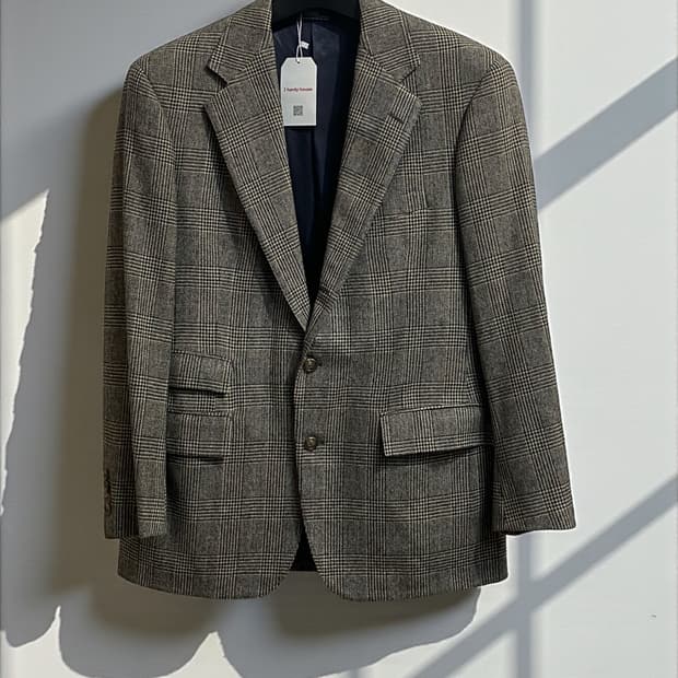 폴로 랄프로렌 글렌 체크 울 블레이저