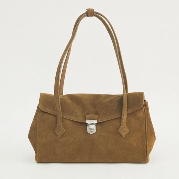 투에투아] Reve bag 레브백 (스웨이드) 카멜브라운