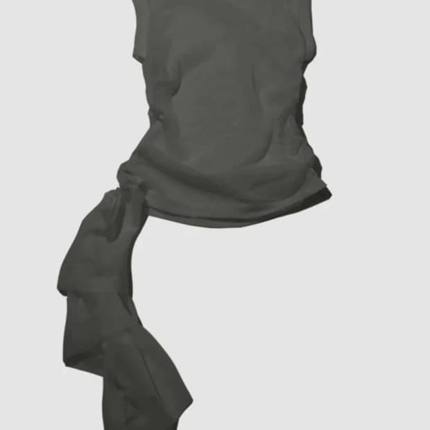 플레이스 스튜디오 시스루 프릴 셔링 레이어드  나시